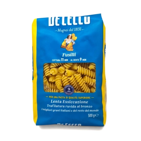 De Cecco Fusilli n.34 Makaron Świderki z Semoliny Durum 500g - Włoska Klasyka do Sosów i Sałatek